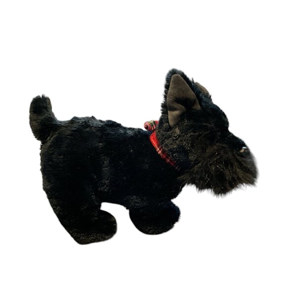 COPY - PIER 1 IMPORTS Plush Scottie Dog with Tartan Plaid Scarf and Paws 10" - Picture 3 of 7